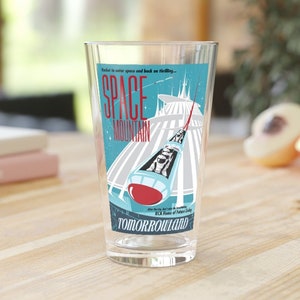 Vaso de cerveza Disney Space Mountain, vaso de cerveza Disney, vaso de cerveza para papá, vaso de cerveza para papá, regalo para el Día de la Madre, vaso Space Mountain