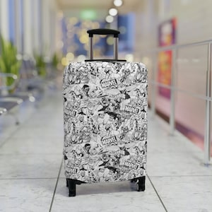 Travel Luggage Cover Turquoise Modern Abstract Art Teal and Navy Blue  Anti-Scratch Luggage Protector Personalized Suitcase Cover Washable  Suitcase