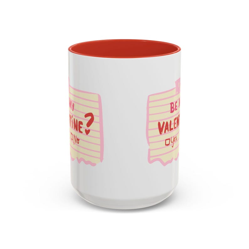 Be My Valentine Coffee Mug, 11oz or 15oz, Valentine's Day Gift, Gift for Valentine, Valentine's Day Coffee Mug, Anniversary Gift, Love Cup image 3