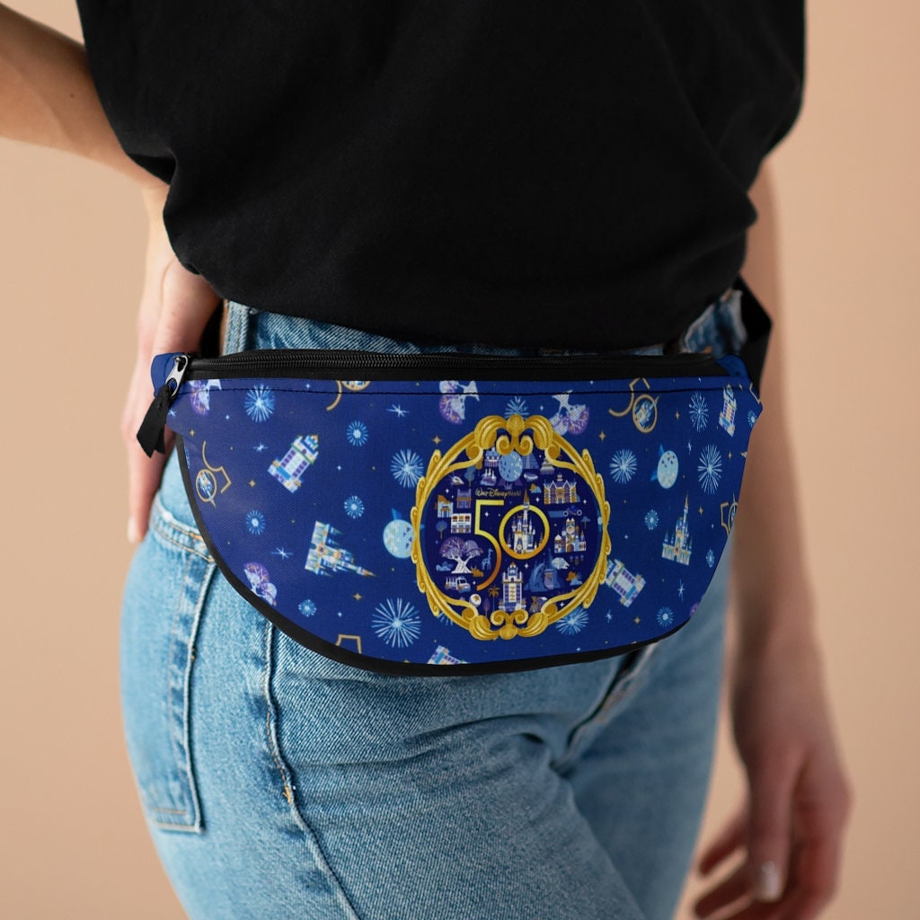 Disney Blue 50th Anniversary Fanny Pack Disney Fanny Pack Etsy