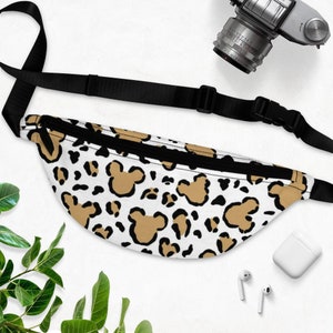 Disney Mickey Leopard Fanny Pack, Disney Bag, Disney Fanny Pack, Disney Gift, Disney Vacation, Gift for Disney Trip, Mickey Leopard Bag