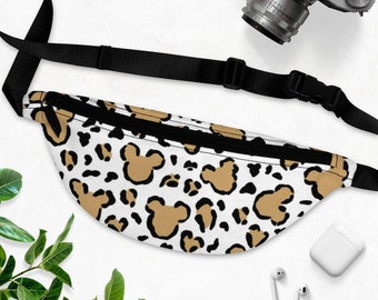 Disney Mickey Leopard Fanny Pack, Disney Bag, Disney Fanny Pack, Disney Gift, Disney Vacation, Gift for Disney Trip, Mickey Leopard Bag