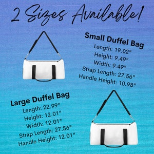 Puede incluir: Dos bolsas de viaje blancas con correas y asas negras. La bolsa m&aacute;s grande mide 58,4 cm de largo, 30,5 cm de alto y 30,5 cm de ancho. La bolsa m&aacute;s peque&ntilde;a mide 48,3 cm de largo, 24,1 cm de alto y 24,1 cm de ancho. Ambas bolsas tienen una longitud de correa de 70 cm.