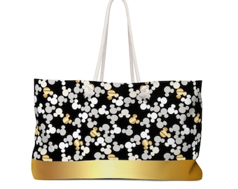 Disney Mickey and Minnie Gold and Silver Weekender Bag, Disney Vacation Bag, Mickey Mouse Bag, Minnie Travel Bag, Disney Cruise Bag