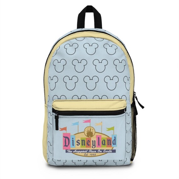 Disneyland Blue & Yellow Backpack, Disney Backpack, Mickey 