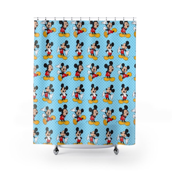 Mickey Mouse Shower Curtain Etsy