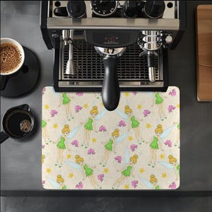 Disney Tinker Bell Coffee Mat, 3 Sizes, Peter Pan Decor, Disney Kitchen, Tinkerbell Kitchen, Disney Home Decor, Disney Tinker Bell Gift