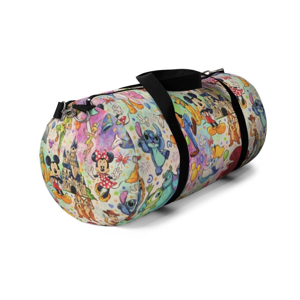 Discover Disney Characters Duffel Bag, Disney Duffel Bag, Mickey Mouse Bag