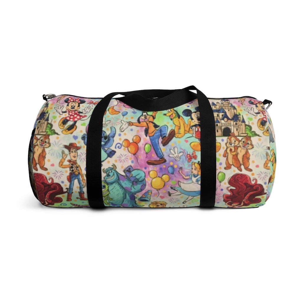 Discover Disney Characters Duffel Bag, Disney Duffel Bag, Mickey Mouse Bag