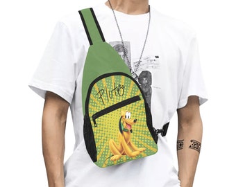 Disney Pluto Chest Bag, Disney Sling Bag, Pluto Backpack, Disney Gift, Pluto Sling Bag, Theme Park Bag, Disneyland Bag, Disney World Bag