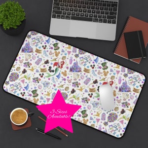 Disney Best Day Ever Desk Mat, Disney Mouse Pad, Ariel Office, Disney Office, Tinkerbell Desk Pad, Disney Mat, Beauty and the Beast, Castle