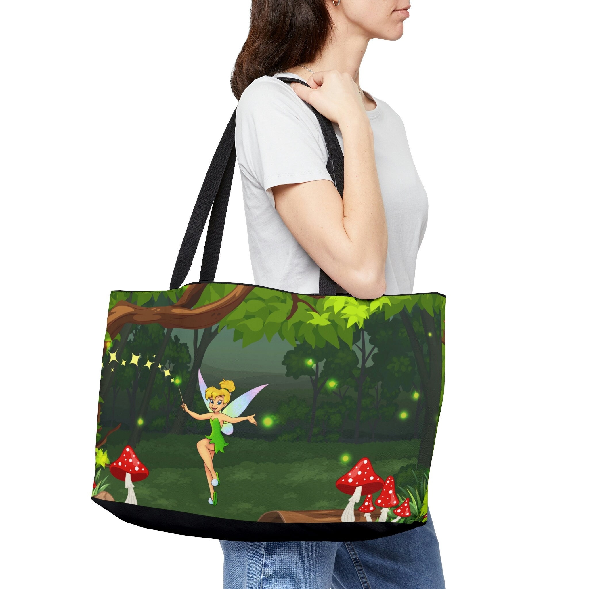 Disney Tinkerbell Weekender Tote Bag, Peter Pan Tote Bag, Disney