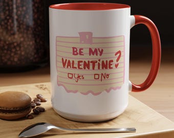 Be My Valentine Coffee Mug, 11oz or 15oz, Valentine's Day Gift, Gift for Valentine, Valentine's Day Coffee Mug, Anniversary Gift, Love Cup