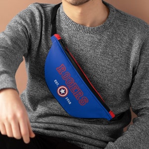 Mar vel Steve Rogers AKA Captain America Fanny Pack, A vengers Bag, Mar vel Fanny Pack, Mar vel Gift, A vengers Fanny Pack, Captain America afbeelding 1