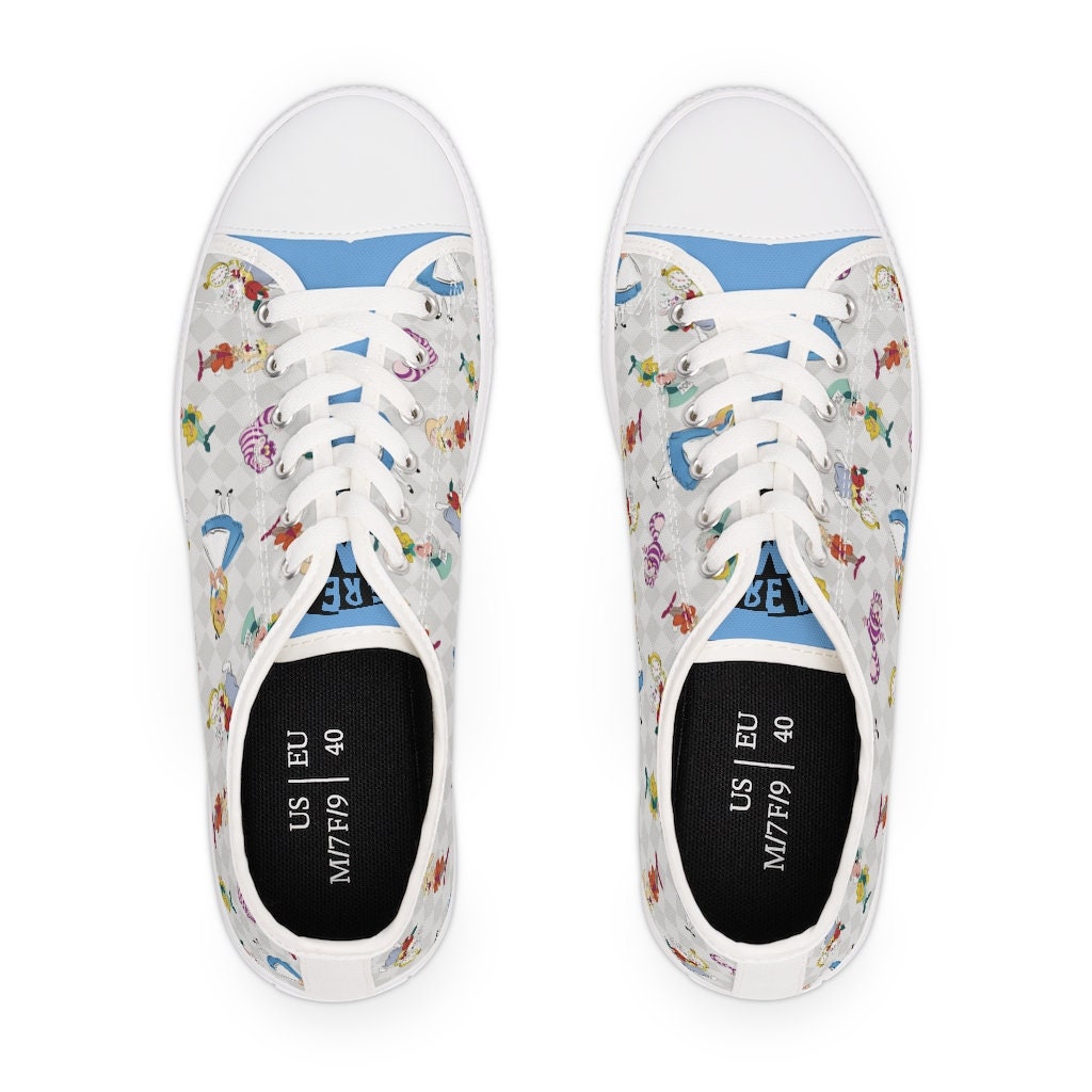 Discover Disney Alice in Wonderland Women's Low Top Sneakers, Cheshire Cat Shoes