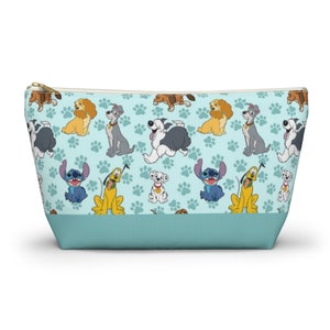 Disney Dogs Accessory Pouch w/ T-bottom, Disney Makeup Bag, Disney Cosmetic Bag, Disney Dogs Travel Pouch, Disney Vacation Bag, Pluto Bag