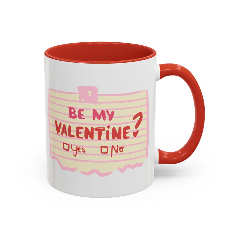Be My Valentine Coffee Mug, 11oz or 15oz, Valentine's Day Gift, Gift for Valentine, Valentine's Day Coffee Mug, Anniversary Gift, Love Cup image 2