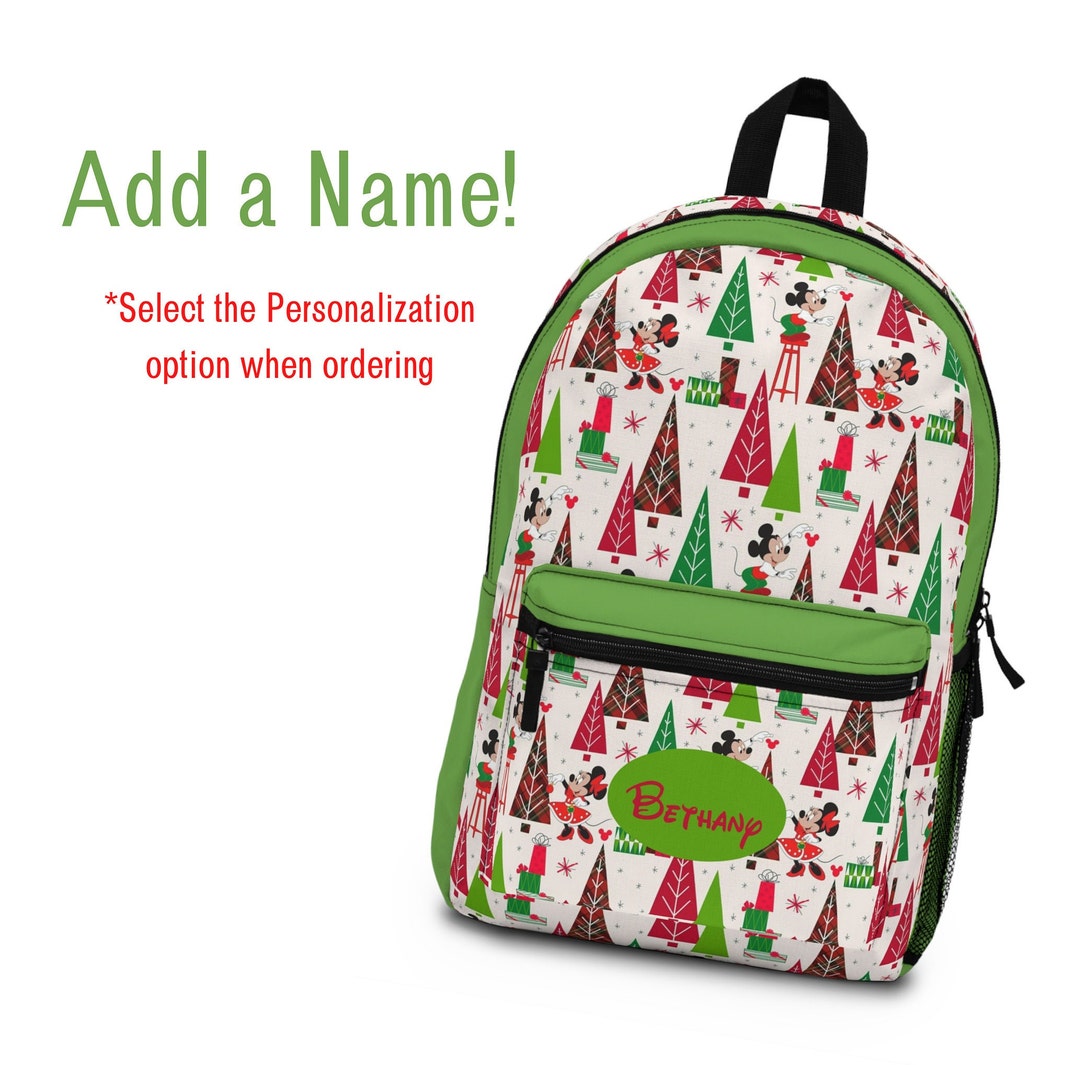 Disney Classic Christmas Backpack, Disney Holiday Bag, Mickey Mouse
