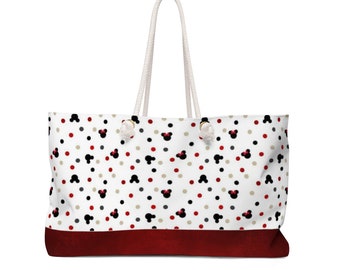 Disney Mickey and Minnie Dots Weekender Bag, Disney Vacation Bag, Mickey Mouse Bag, Minnie Travel Bag, Disney Cruise Bag, Minnie Mouse Bag