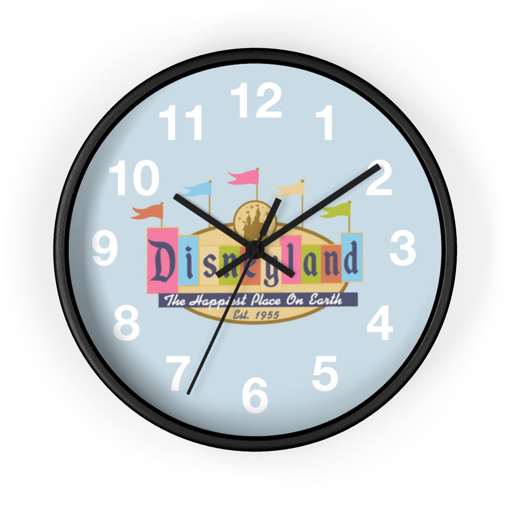 Disneyland Blue Wooden Clock, Disney Clock, Disney Gift, Disneyland Dcor