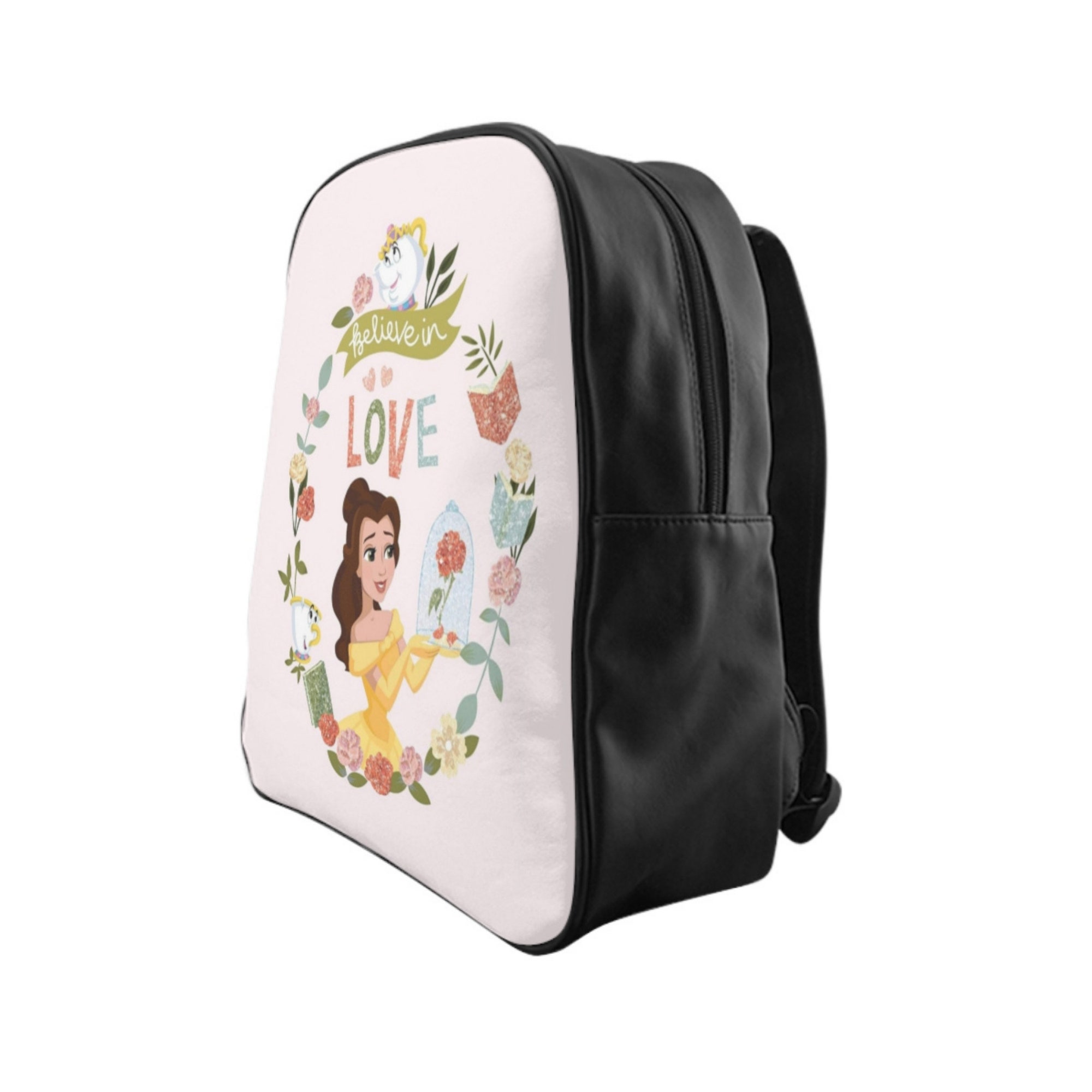 KIDS Belle School Backpack, Princess Belle Bag, Beauty and The Beast Backpack