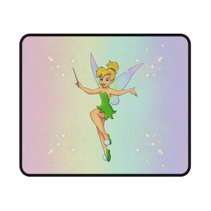 Disney TinkerBell Non-Slip Mouse Pad, Disney Desk Pad, Peter Pan Office, Disney Home Décor, TinkerBell Mouse Pad, Disney Office Decor
