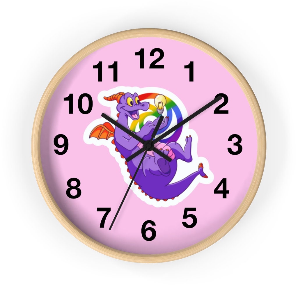 Disney Epcot Figment Wooden Clock, Disney Clock, Disney Designed & Sold
