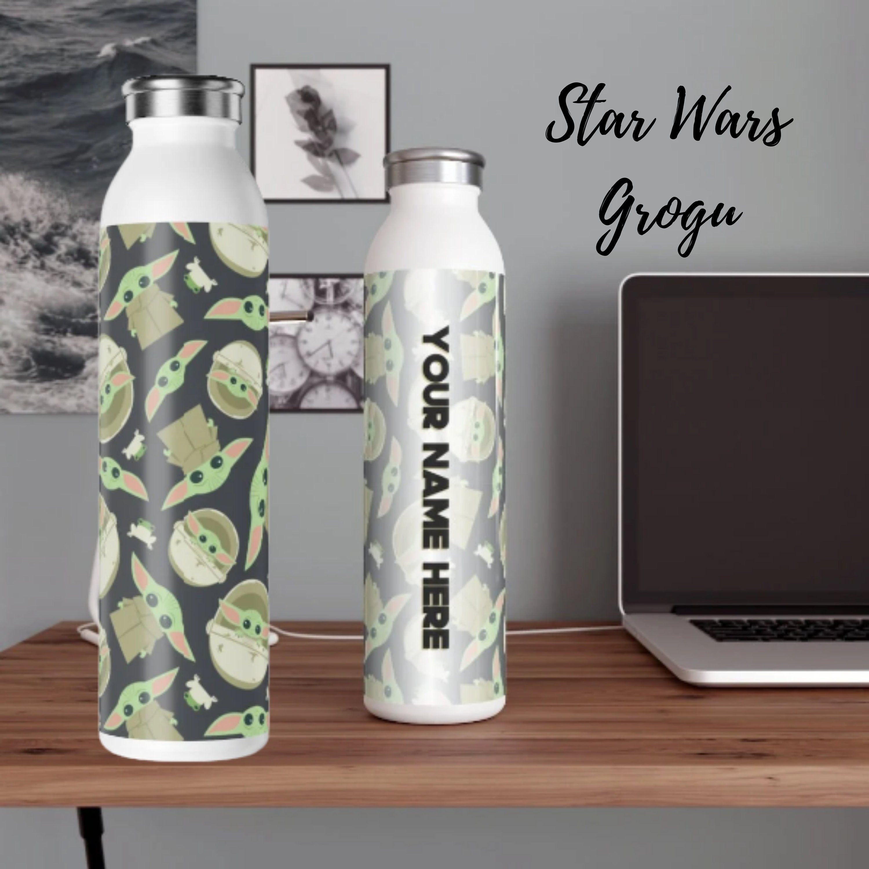 Grogu Stainless Steel Water Bottle and Cooler Tote – Star Wars: The  Mandalorian