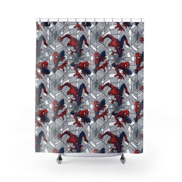 Mar vel Spider- Man Shower Curtain, A venger Bathroom, Mar vel Shower Curtain, Spider man Bathroom, Mar vel Comics, A venger Comics