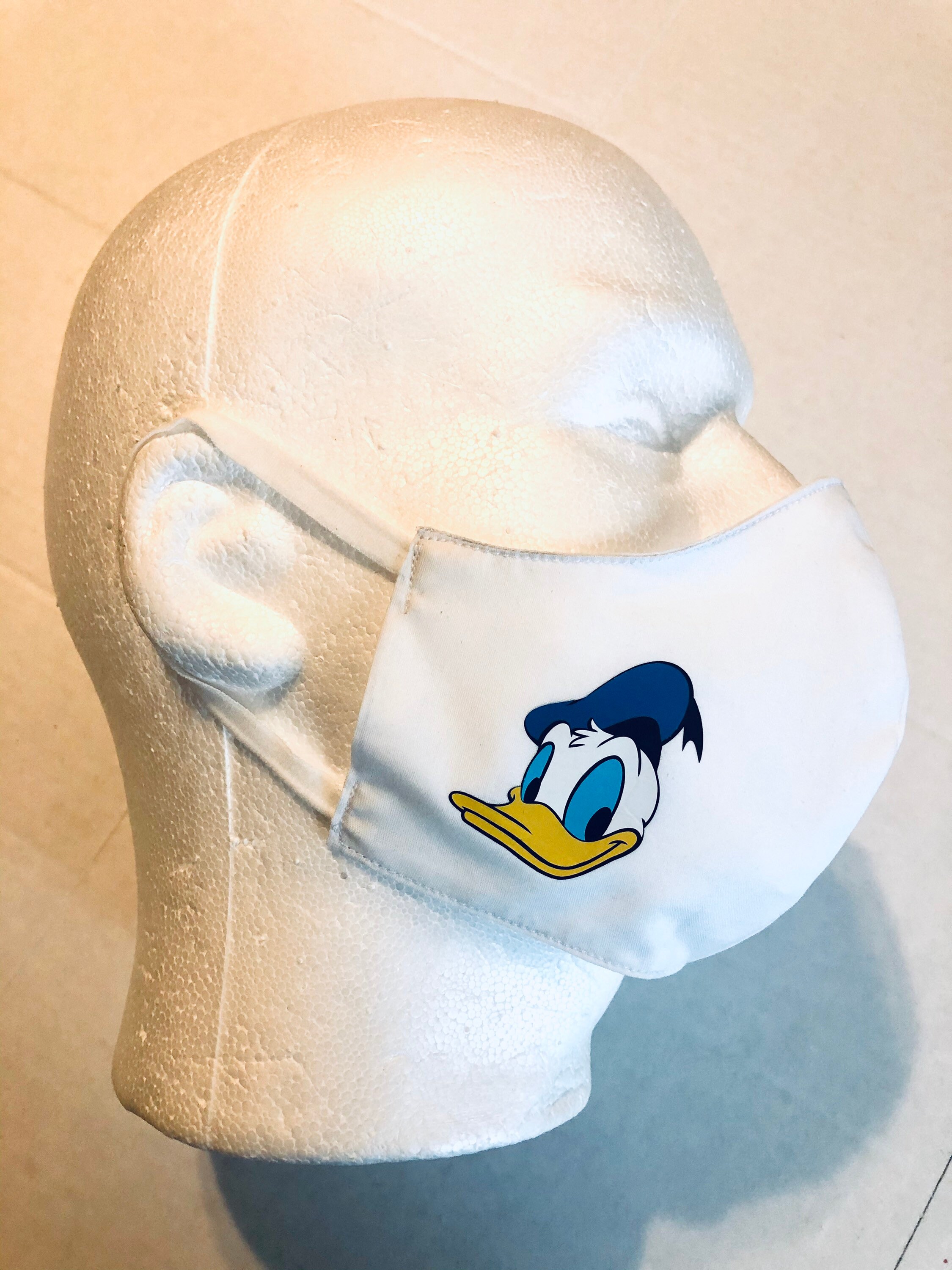 Fitted Donald Duck Mask 4 Sizes Disney Mask Double Layer Wash Etsy
