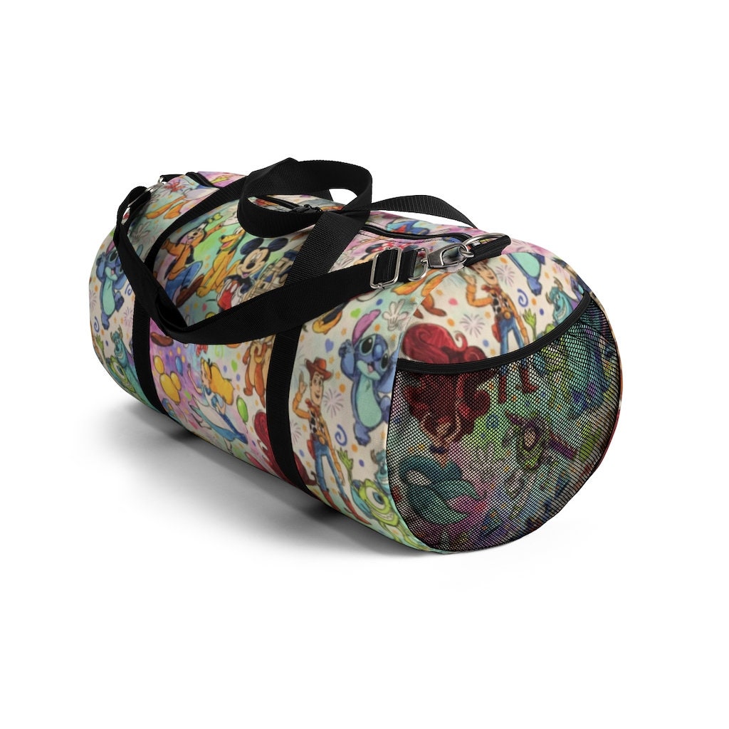 Discover Disney Characters Duffel Bag, Disney Duffel Bag, Mickey Mouse Bag