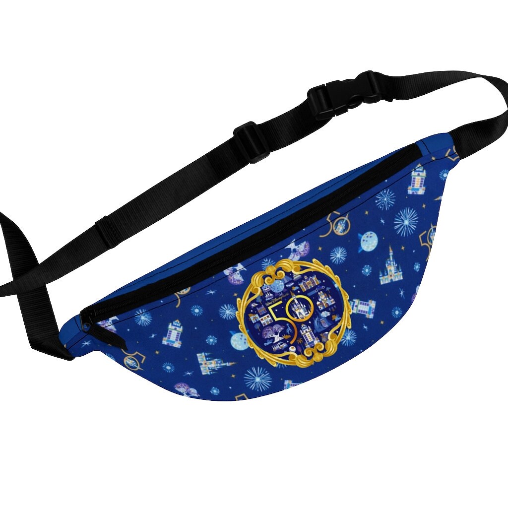 Disney Blue 50th Anniversary Fanny Pack Disney Fanny Pack Etsy