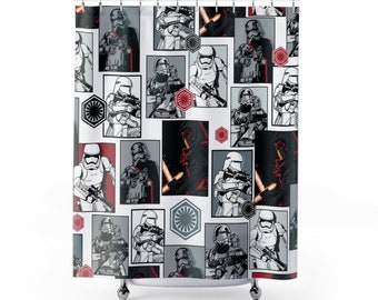 Star Wars Kylo Ren and Stormtroopers Shower Curtain, Star Wars Bathroom, Imperial Stormtroopers, Star Wars Shower Curtain, Kylo Ren Gift