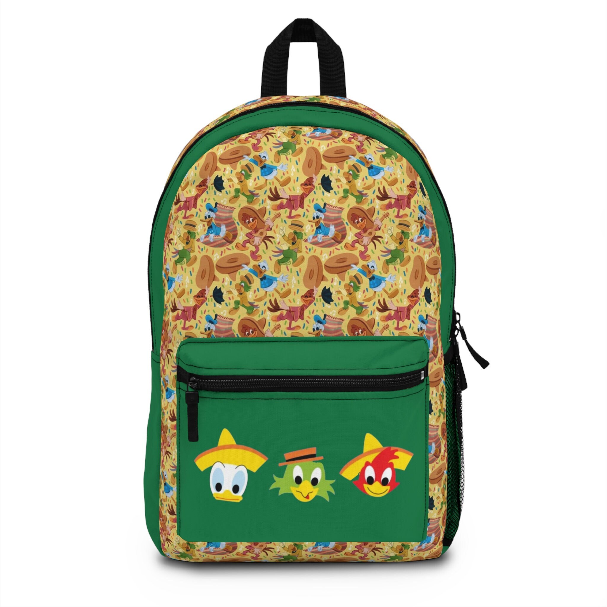 Three Caballeros Cartoon Backpack, Disney Backpack, Donald 