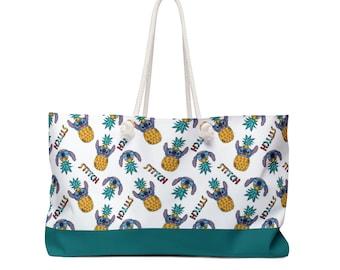 Disney Stitch Pineapples Weekender Bag, Disney Vacation Bag, Stitch Tote Bag, Disney Tote, Pineapple Bag, Lilo and Stitch, Disney Stitch Bag