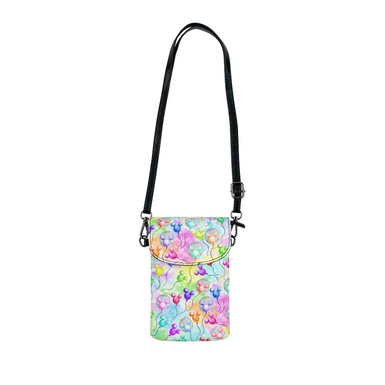 Disney Mickey Balloons Crossbody Phone Wallet Purse, Disney Crossbody, Disney Purse, Mickey Mouse Balloons Purse, Theme Park Bag afbeelding 2