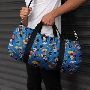 Disney Mickey Mouse Blue Duffel Bag, Disney Duffel Bag, Disney Mickey Bag, Disneyland Bag, Disney Gym Bag, Mickey Mouse Bag, Disney Vacation