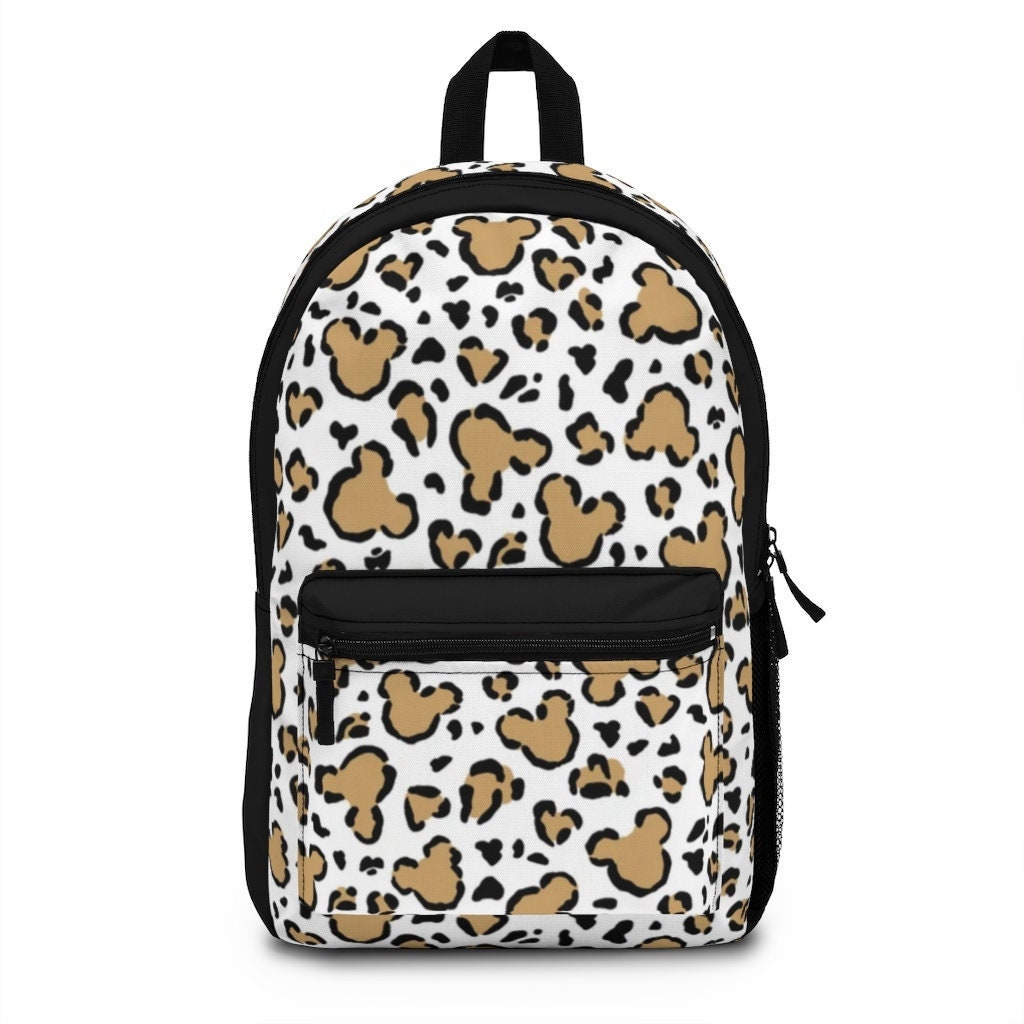 Disney Black Leopard Print  Backpack Disney Parks Minnie Mouse Sequined Animal Print Loungefly  main image 4