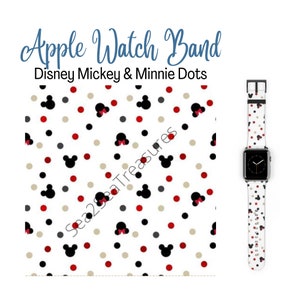 Disney Mickey & Minnie Dots Apple Watch Band, Disney Watch Band, Mickey Mouse Watch Band, Disney Apple Watch Band, Minnie Mouse Watch Band