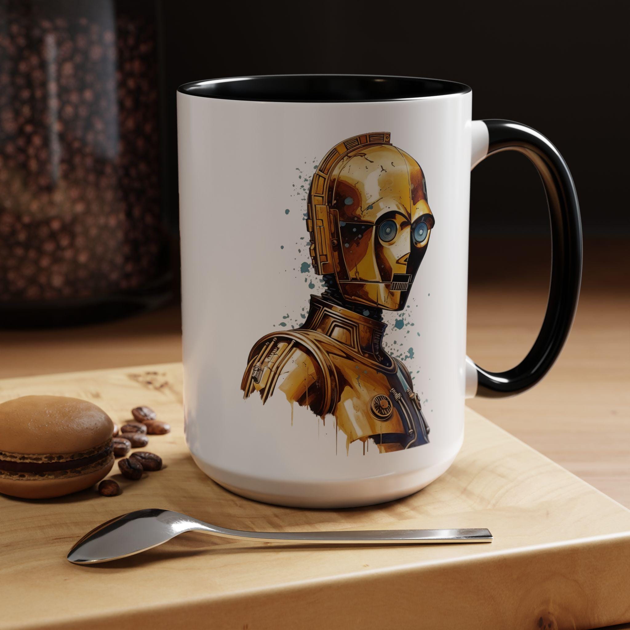 Star Wars C3-PO Droid Color Accent Mug, Sci-Fi Mug for Coffee and Tea,  Geeky Gift, Star Wars Kitchen Decor, Star Wars Mug, C3-PO Gift
