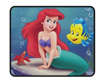 Disney Little Mermaid Non-Slip Mouse Pad, Disney Desk Pad, Little Mermaid Office, Disney Home Décor, Ariel Mouse Pad, Sebastian, Flounder
