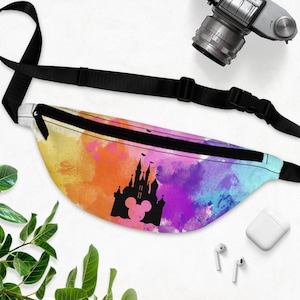 Disney Castle Watercolor Fanny Pack, Mickey Mouse Bag, Disney Bag, Mickey Fanny Pack, Castle Fanny Back, Castle Bag, Disney Fanny Pack