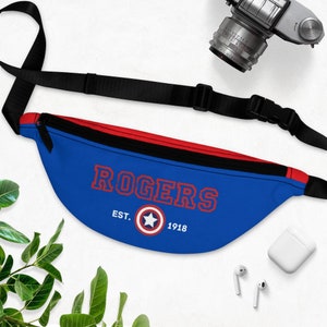 Mar vel Steve Rogers AKA Captain America Fanny Pack, A vengers Bag, Mar vel Fanny Pack, Mar vel Gift, A vengers Fanny Pack, Captain America afbeelding 2