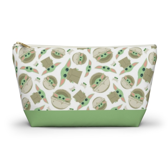 Mandalorian Grogu Accessory Pouch T-bottom, Baby Yoda Makeup Bag, Star Wars Cosmetic Bag, Grogu Travel Pouch, Baby Yoda Bag, Star Wars Gift
