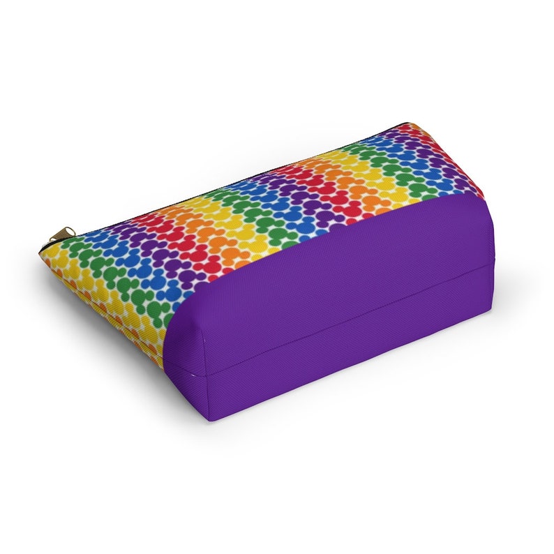Disney Rainbow Mickeys Accessory Pouch w T-bottom, Disney Cosmetic Bag, Mickey Mouse Bag, Mickey Makeup Bag, Disney Bag, Mickey Travel Bag image 3