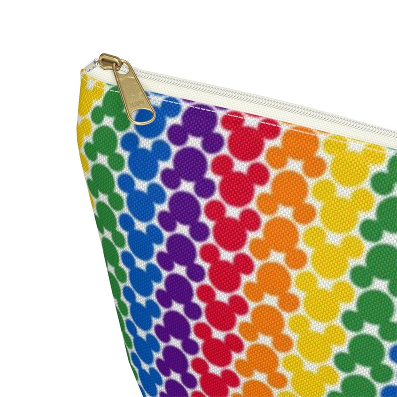 Disney Rainbow Mickeys Accessory Pouch w T-bottom, Disney Cosmetic Bag, Mickey Mouse Bag, Mickey Makeup Bag, Disney Bag, Mickey Travel Bag image 4