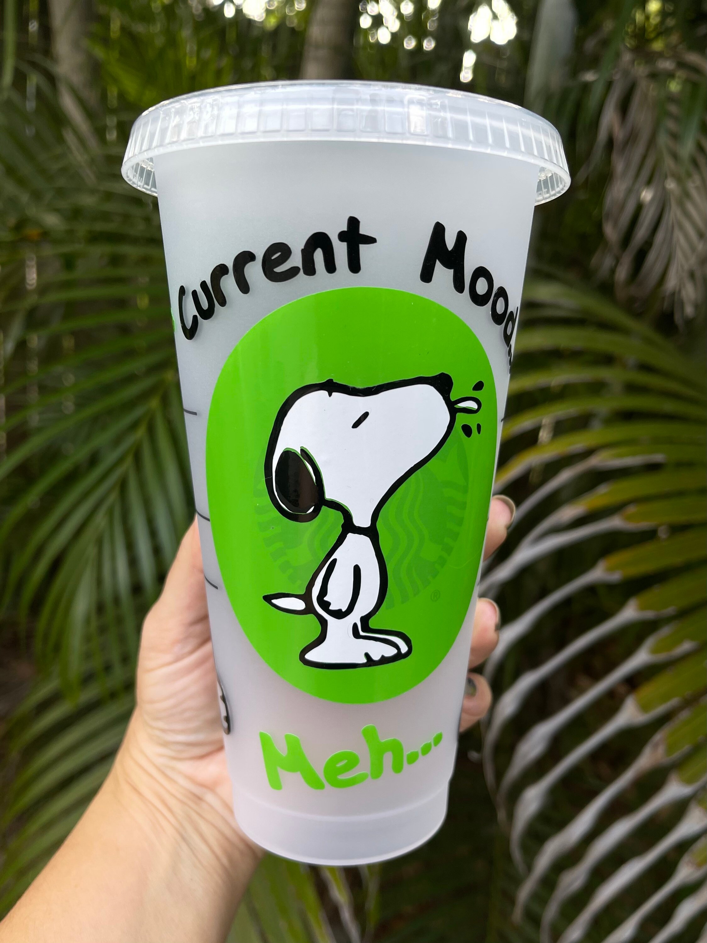 READY TO SHIP Snoopy Starbucks Current Mood Snoopy Gift Etsy