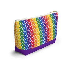 Disney Rainbow Mickeys Accessory Pouch w T-bottom, Disney Cosmetic Bag, Mickey Mouse Bag, Mickey Makeup Bag, Disney Bag, Mickey Travel Bag image 2