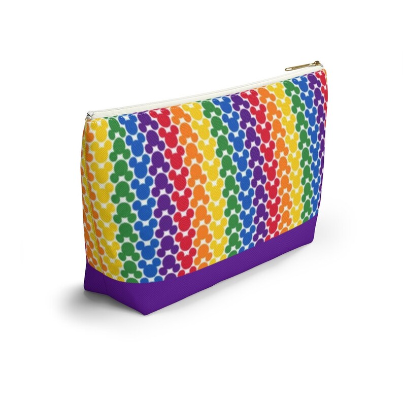 Disney Rainbow Mickeys Accessory Pouch w T-bottom, Disney Cosmetic Bag, Mickey Mouse Bag, Mickey Makeup Bag, Disney Bag, Mickey Travel Bag image 2