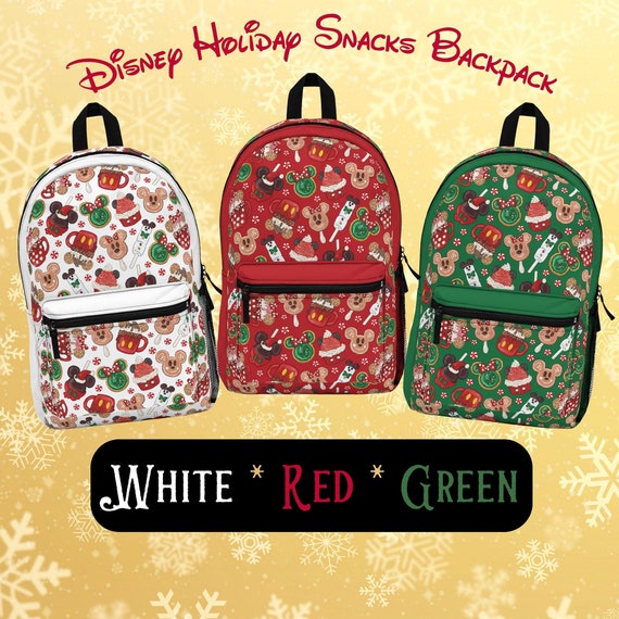 Disney Festive Mickey Mouse Red and Green Backpack Loungefly Mickey Mouse Festive Lights Mini Backpack | Disney  main image 2